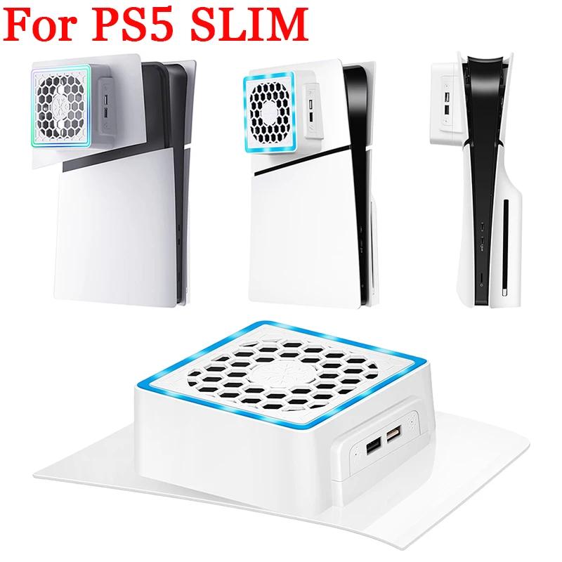 PS5 SLIM ֿܼ ܺ ȣƮ ð ǳ, LED Ʈ , 2 USB Ʈ ȣƮ ̵ , ÷̼̽ PS5  ׼